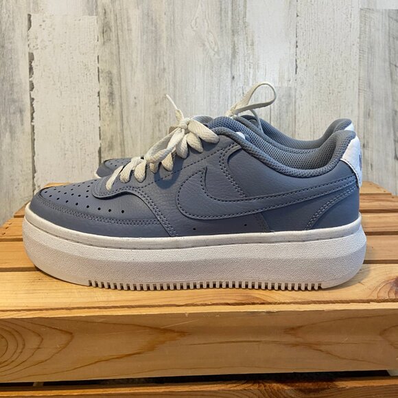 CLEARANCE! Nike Women's Size 8 Court Vision Alta Sneakers Ashen Slate Platform - Picture 4 of 9